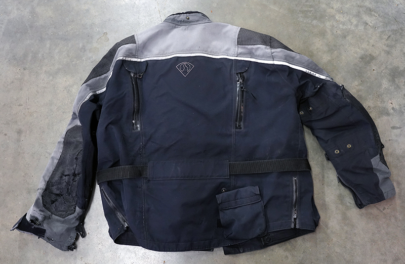 Crashed Stadler motorcycle jacket